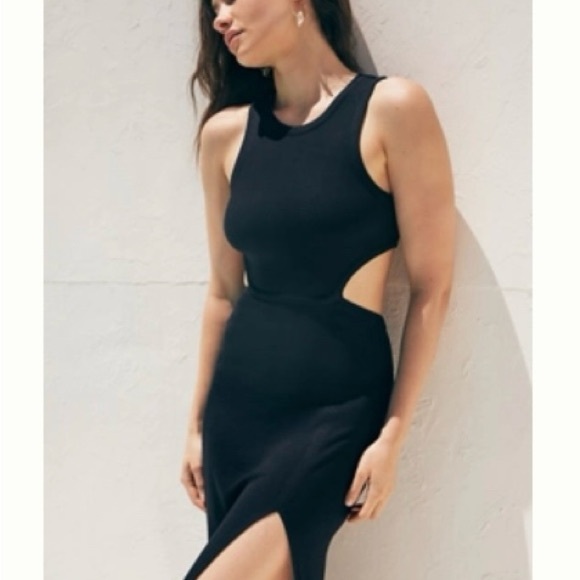 LSPACE Elegant Black Cut-Out Dress - Picture 1 of 4